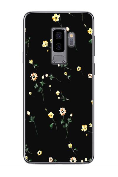 frondcase Samsung S9 Çiçekli Siyah Telefon Kılıfı