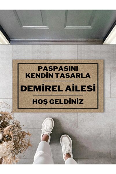 Pazarova Kişiye Özel Tasarım Modern Dijital Baskı Paspas 70x45 Cm - Çok Amaçl...