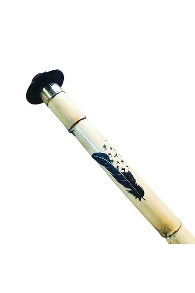 İDOL MÜZİK ALETLERİ Ney Kız Ney Tüy Kuş Desenli Kalite Ney Tasarım Ney Tam Set