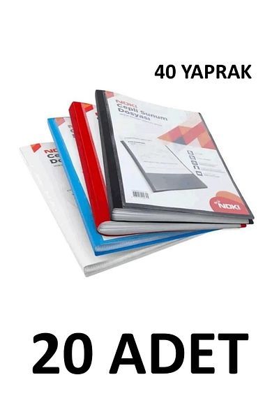 Noki 20 Mixed Color Leaf Pockets Presentation Binder