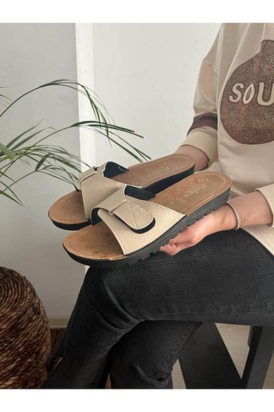 Behtah Kundura Velcro Summer Comfortable Non-Slip Sole Home Beach Daily Street Slippers