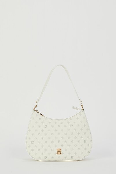 Pierre Cardin White Monogram Women's Shoulder Bag 05PO23Y1724