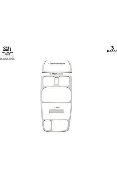 meriç cockpit design ميريتش ®   أوبل أجيلا توربيدو أمامي مطلي ألومنيوم 3 قطع ...