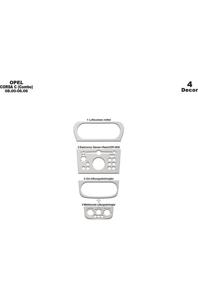 meriç cockpit design ميريتش ®   أوبل كورسا C توربيدو أمامي مطلي ألومنيوم 4 قط...