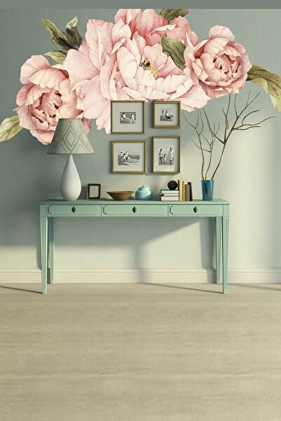 Sim Tasarım مجموعة ملصقات الحائط المزخرفة على شكل زهرة شعبية - Sim715