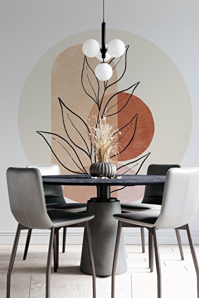 Sim Tasarım ملصق حائط مزخرف بلون ناعم على شكل ورقة شجر بوهو - Sim636