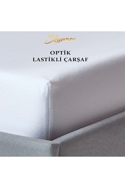 Skyrose Double White Pollycotton Elastic Sheet 160x200 Economic Sheet