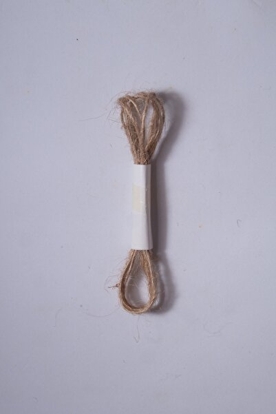 Eskişehir hobi sanat 1 μέτρο Φυσικό Χρώμα Σχοινί γιούτας χωρίς κερί Πάχος 1,3 mm Σχοινί Καλαμάκι Σχοινί Κονιάκ