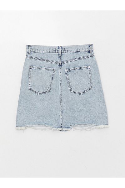 LC Waikiki Jeansrock für Damen im Standard Fit mit Rippendetail