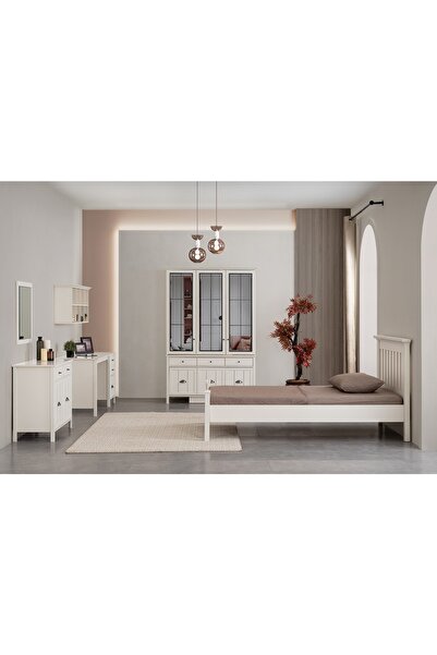 Piccolino Gize Genç Odası - (3 KAPILI DOLAP ÇALIŞMA MASASI ALT MODÜL BAŞLIKLI KARYOLA 100X200)