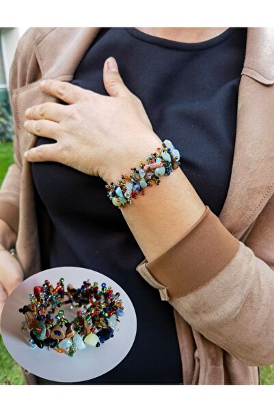 Bylin Bracelet with Genuine Natural Stones and Sand Beads - 1 Piece