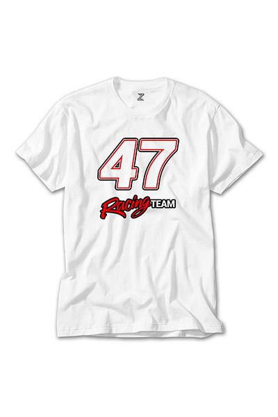 Z zepplin Λευκό μπλουζάκι Moto 47 Racing Team