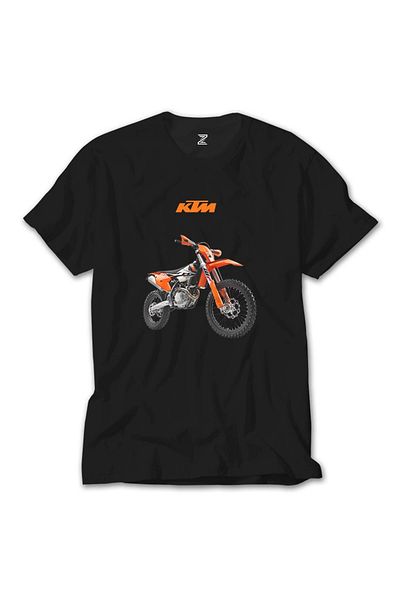 Z zepplin Μαύρο T-shirt Ktm 500 Exc Enduro Motorcycle