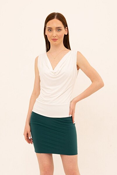 Laranor Ecru Degaje Yaka Bluz