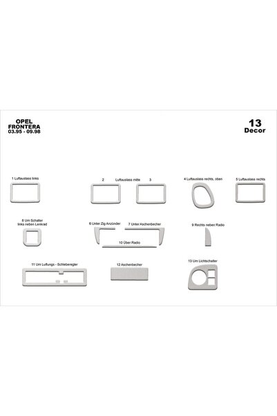 meriç cockpit design ميريتش ®   أوبل فرونتيرا توربيدو أمامي مطلي ألومنيوم 13 ...