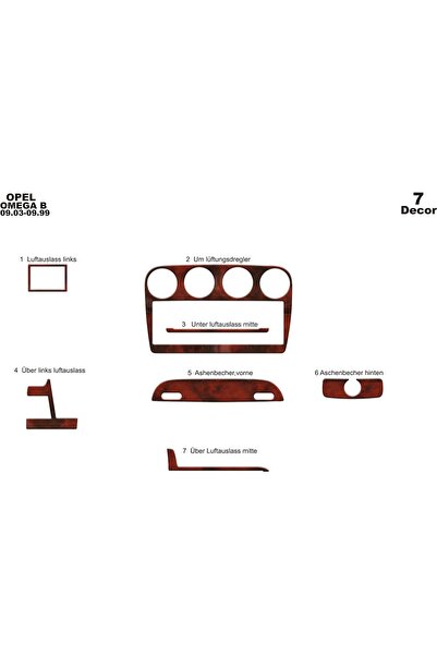 meriç cockpit design ميريتش ®   أوبل أوميجا بي توربيدو أمامي مطلي بالماهوجني ...