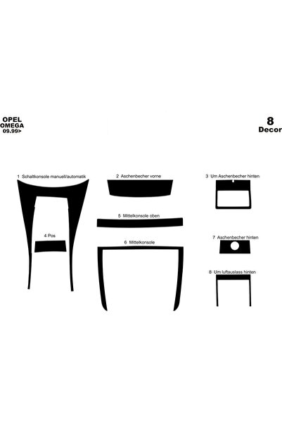 meriç cockpit design ميريتش ®   أوبل أوميجا توربيدو أمامي مطلي باللون الأسود ...