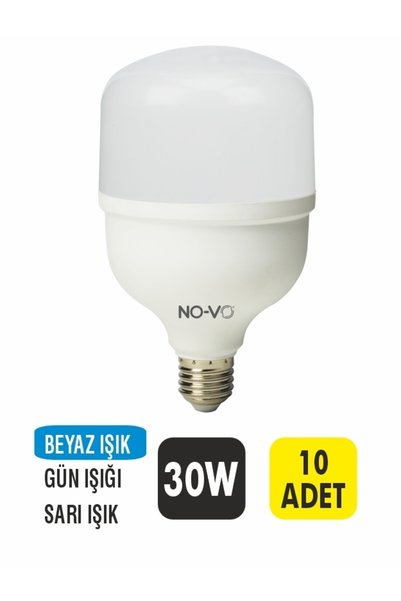 NOVO ELEKTRONİK 30w Torch Led Ampul (beyaz Işık) - 10 Adet