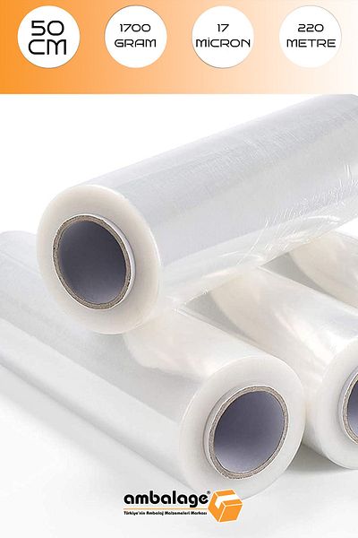 Ambalage Pallet Stretch Film 17 Micron 50 Cm X 220 Meters 1700 Gr