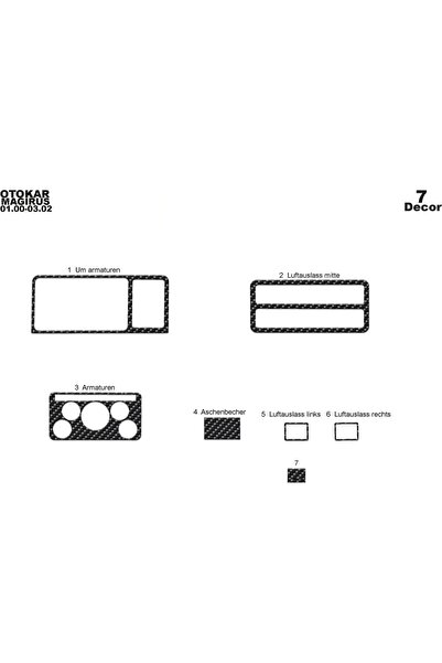 meriç cockpit design ميريتش ®   Otokar Magirus Front Torpedo Coating أسود لام...