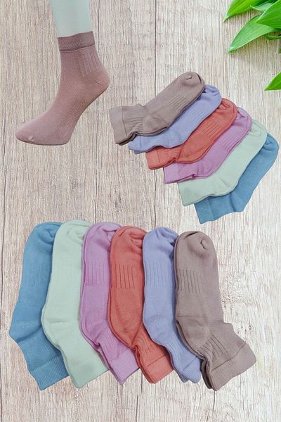Leement socks Дамски 12 чифта безшевни бамбукови чорапи със среден пръст