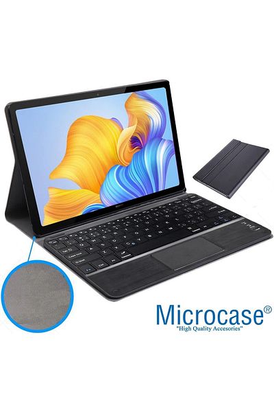 Microcase Honor Pad X8 - تابلت 10.1 بوصة، لوحة لمس بلوتوث، لوحة مفاتيح وماوس بلوتوث.حافظة مع حامل - Bkk7