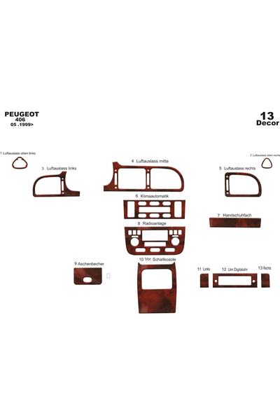 meriç cockpit design ميريتش ®   بيجو 406 توربيدو امامي مطلي ماهوجني 13 قطعة 1...