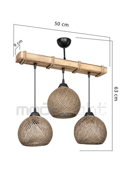 Modelight Aspen 3lü Koyu Kasa Kahve Şapka Salon-oturma Odası-çocuk Odası-yatak Odası-yemek Odası-antre-mutfak