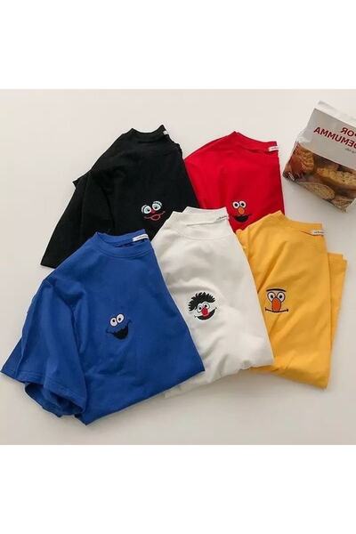 Keywest 5 komada šarenih Štampano Oversize kroj okrugla kragna T-shirt