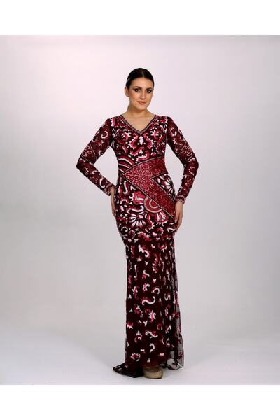 GATSBYLADY LONDON Nadya - El Işlemeli , Taş Ve Pul Detaylı Elbise
