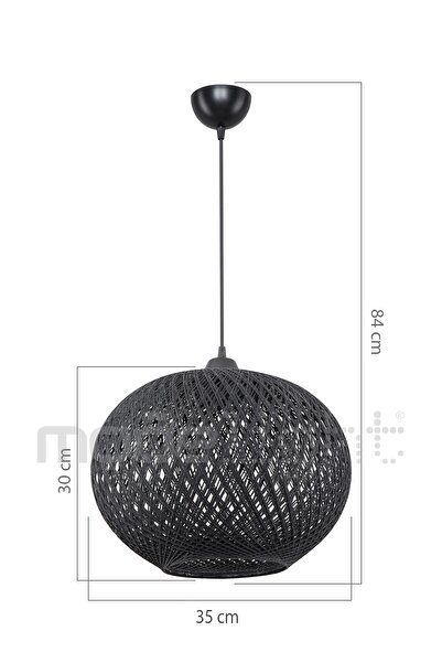 Modelight Yumak Büyük Sarkıt Siyah 35lik Salon-oturma Odası-çocuk Odası-yatak Odası-yemek Odası-antre-mutfak