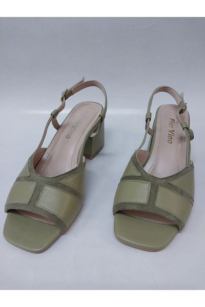 Mira Deri Genuine Leather Size 37 Pistachio Green Classic Women's Shoes