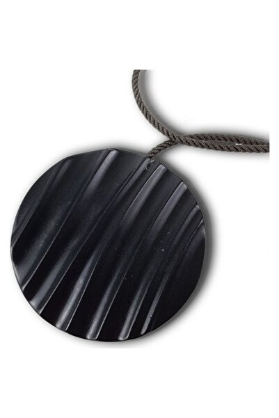Alesta Home Döküm Yuvarlak Mıknatıslı Perde Tutucu Magnet 8x48cm - Siyah, 100 cm