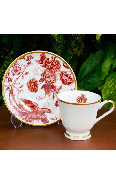 LEONARTE CASA Tek Kişilik Dekorlu Altın Fincan Takımı - 10