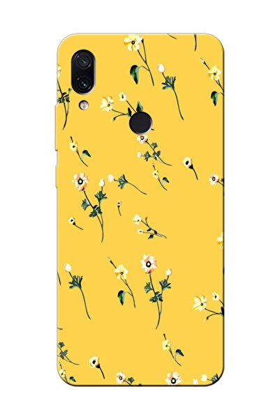 frondcase Redmi Note 7 Çiçekli Sarı Telefon Kılıfı