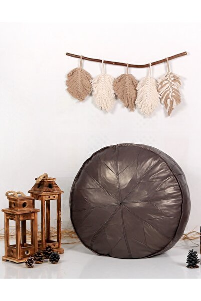 Ottoman Pouffe Şok Fiyat Açılışa Özel %50 Off! Art Deco El Yapımı Hakiki Deri Orijinal Bohem Ottoman Puf Minder60cm