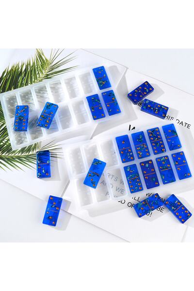 Getshop Alışveriş Pazarı Epoksi Domino Taşları Silikon Kalıbı 2 Parça