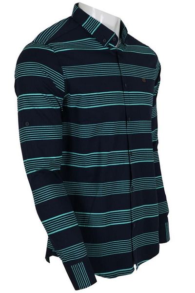 Modarar Ανδρικό πουκάμισο Navy Blue Slim Fit Lycra Rar00662