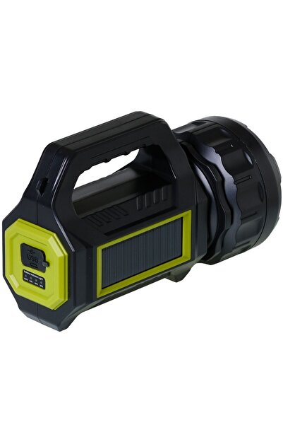ROZIA El Feneri Projektör Solar Şarjlı 30w Usb Li El Feneri Hel-t95