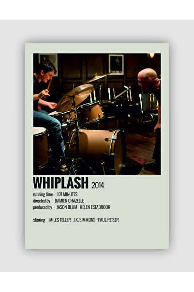 fırsatlar diyarı Whiplash Film Info Card Bilgi Kartı Duvar Posteri