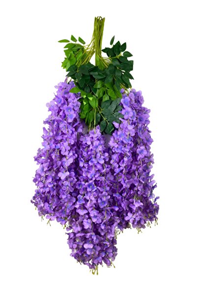 Cihan Çiçekçilik Yapay Sarkan Mor Akasya Çiçeği 12 Li Demet 3 Dallı