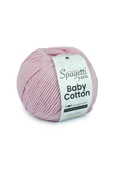 Spagettiyarn Βρεφικό βαμβακερό ανοιχτό ροζ νήμα πλεξίματος χειρός