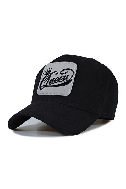 Trucker Queen Model Hat - Replaceable Leather Patch - Cotton - Unisex - Black