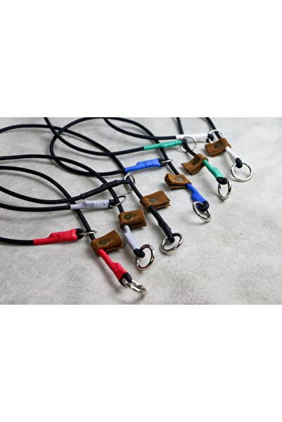 Pakuna Köpek Tasması, Ayarlanabilir Boğma Tasma, Renkli Köpek Tasması Siyah - Sarı 1 Adet 55 Cm