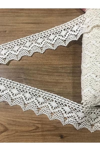 efem gipür Cotton Kopanaki 1 Pack 25 Mt Width 5 cm Cotton Color Tableware Cloth Buldan Cloth Towel Edge
