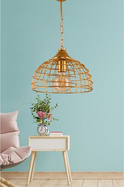 DEDE Single Tuna Pendant Lamp Matte Gold Chandelier