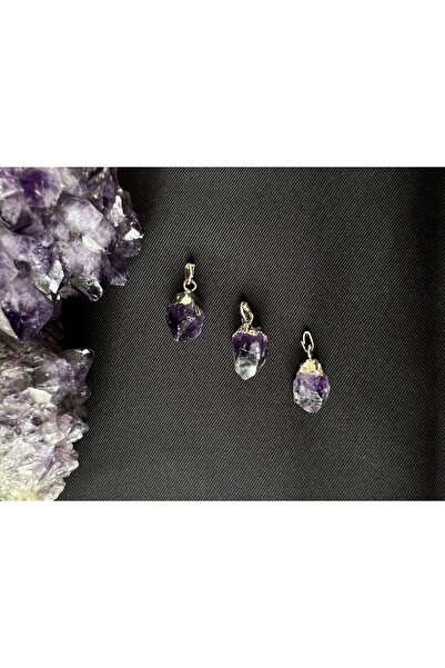 ŞİFA SHOP Naturel Doğal Ametist Taşı Kolye Ucu