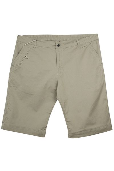 marufshop Plus Size Gabardine Shorts with Side Pockets Dekons Stone