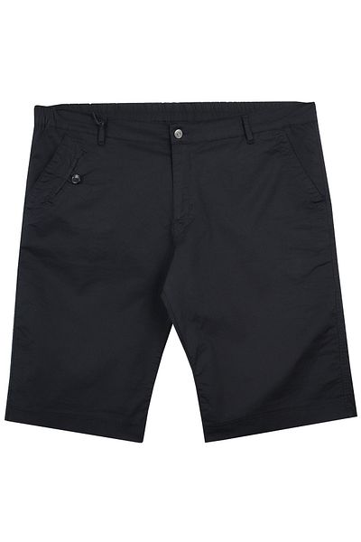marufshop Σορτς Gabardine μεγάλου μεγέθους με πλαϊνές τσέπες Dekons Μαύρο