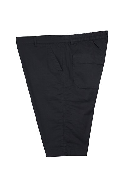 marufshop Σορτς Gabardine μεγάλου μεγέθους με πλαϊνές τσέπες Dekons Μαύρο